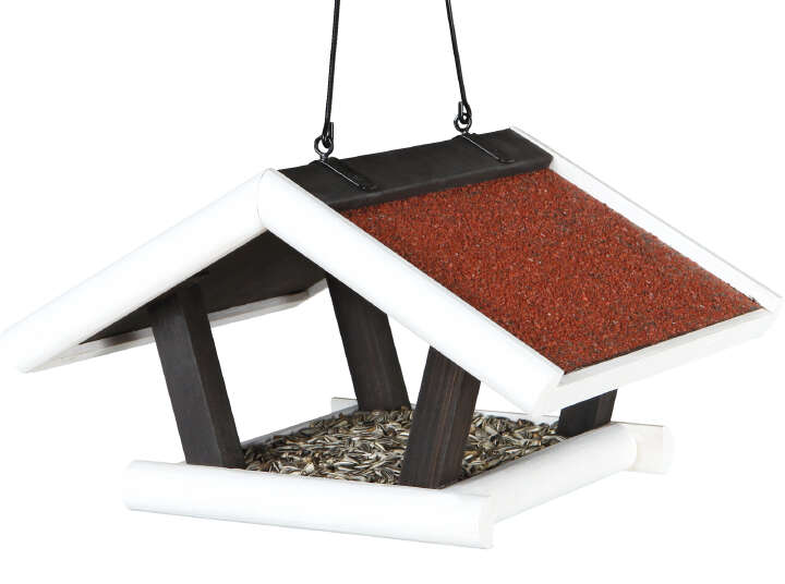 TRIXIE natura Futterhaus zur festen Montage, Zedernholz